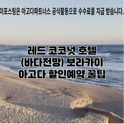 레드 코코넛 호텔 (바다전망) 보라카이 아고다 할인예약 꿀팁