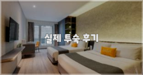 💬 실제 투숙 후기