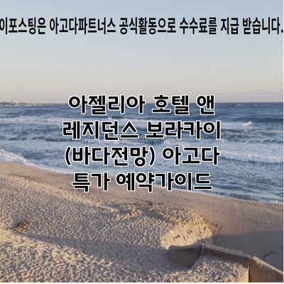 아젤리아 호텔 앤 레지던스 보라카이 (바다전망) 아고다 특가 예약가이드