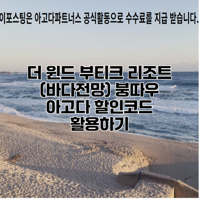 더 윈드 부티크 리조트 (바다전망) 붕따우 아고다 할인코드 활용하기