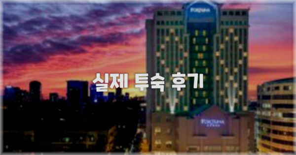 💬 실제 투숙 후기